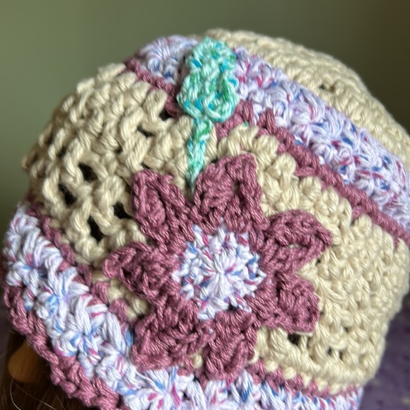 Crochet cotton hat medium new cute - Picture 8 of 9